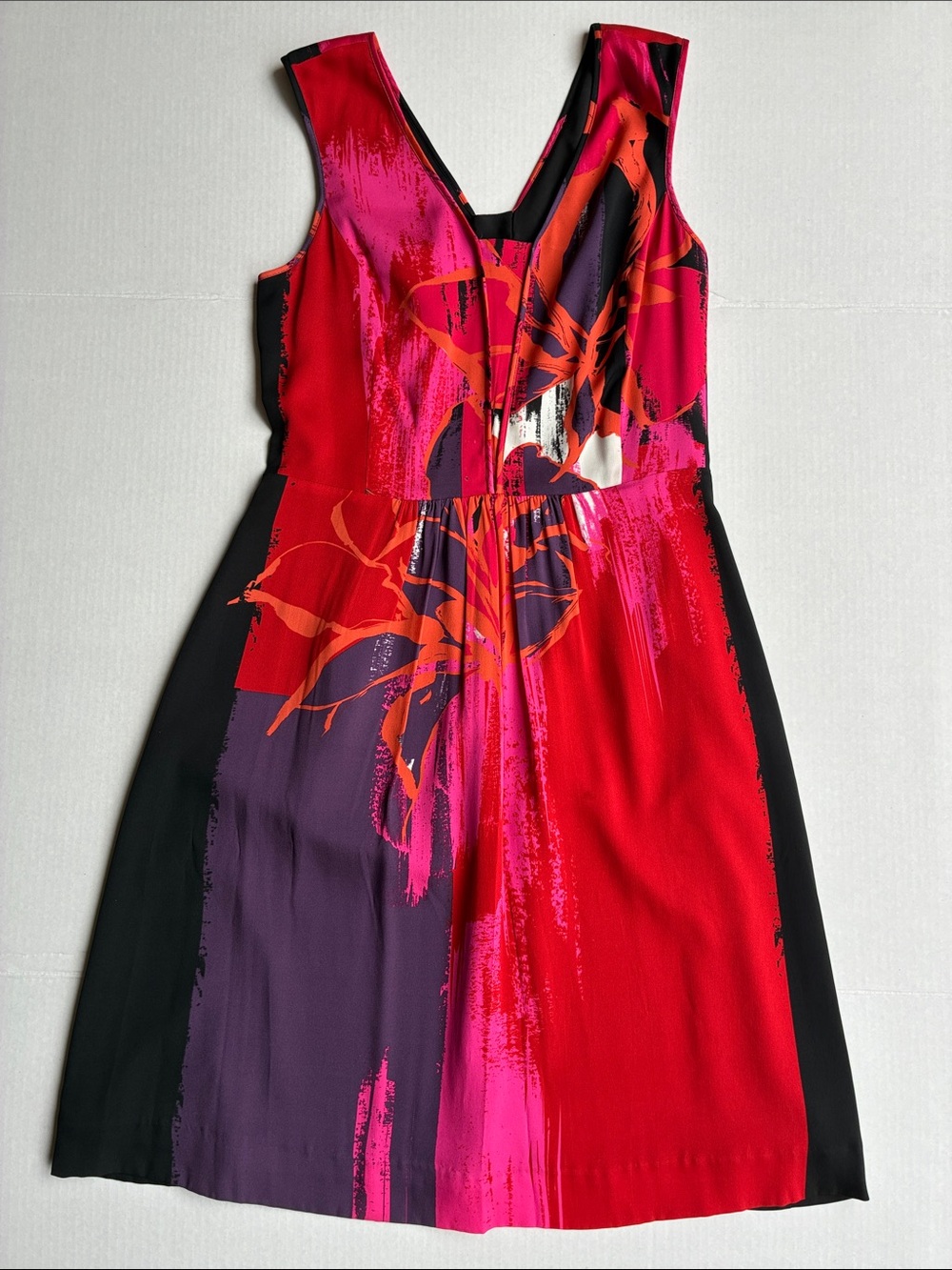 Classiques Entier Red, Pink & Purple Floral Midi Dress